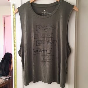 American Eagle Olive Green Tank